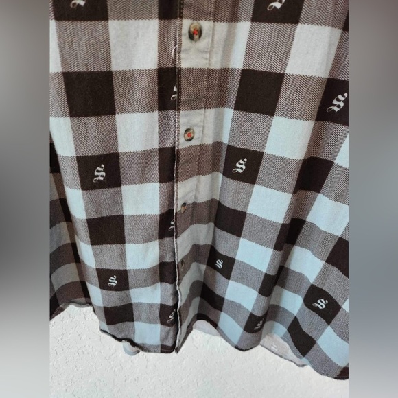 Magellan Outdoors Blue Flannel Shiner Button Down Shirt Size 2XL - Picture 7 of 8